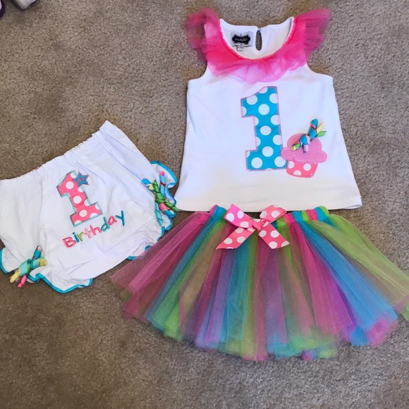 Mud Pie Other - Mud pie 1st birthday outfit & bloomers